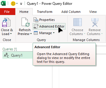 Open Advanced Editor