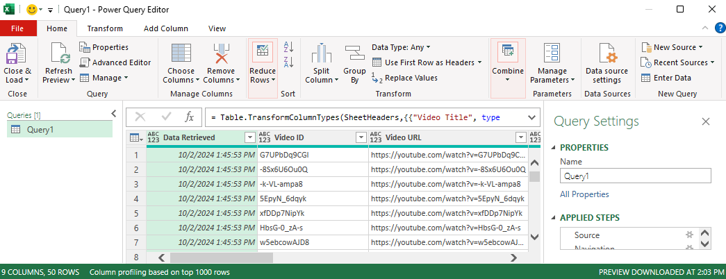 Finalize Data Import