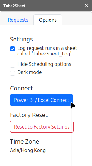 Open Connection Options