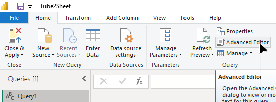 Open Advanced Editor